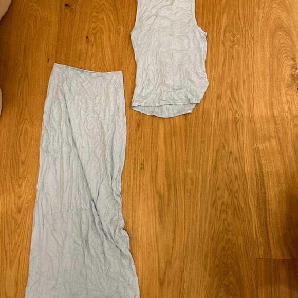 Commense Sky Blue Ribbed Top - Picture 2 of 8